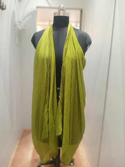 Chiffon Dupatta with Lace Border – Elegant Lightweight Dupatta for Women