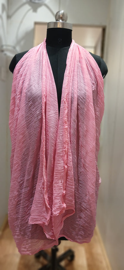 Chiffon Dupatta with Lace Border – Elegant Lightweight Dupatta for Women