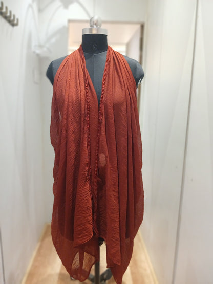 Chiffon Dupatta with Lace Border – Elegant Lightweight Dupatta for Women